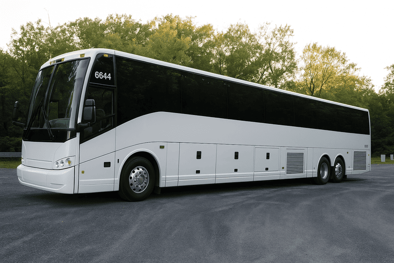 exterior of Meridian Coach Bus Service coach bus