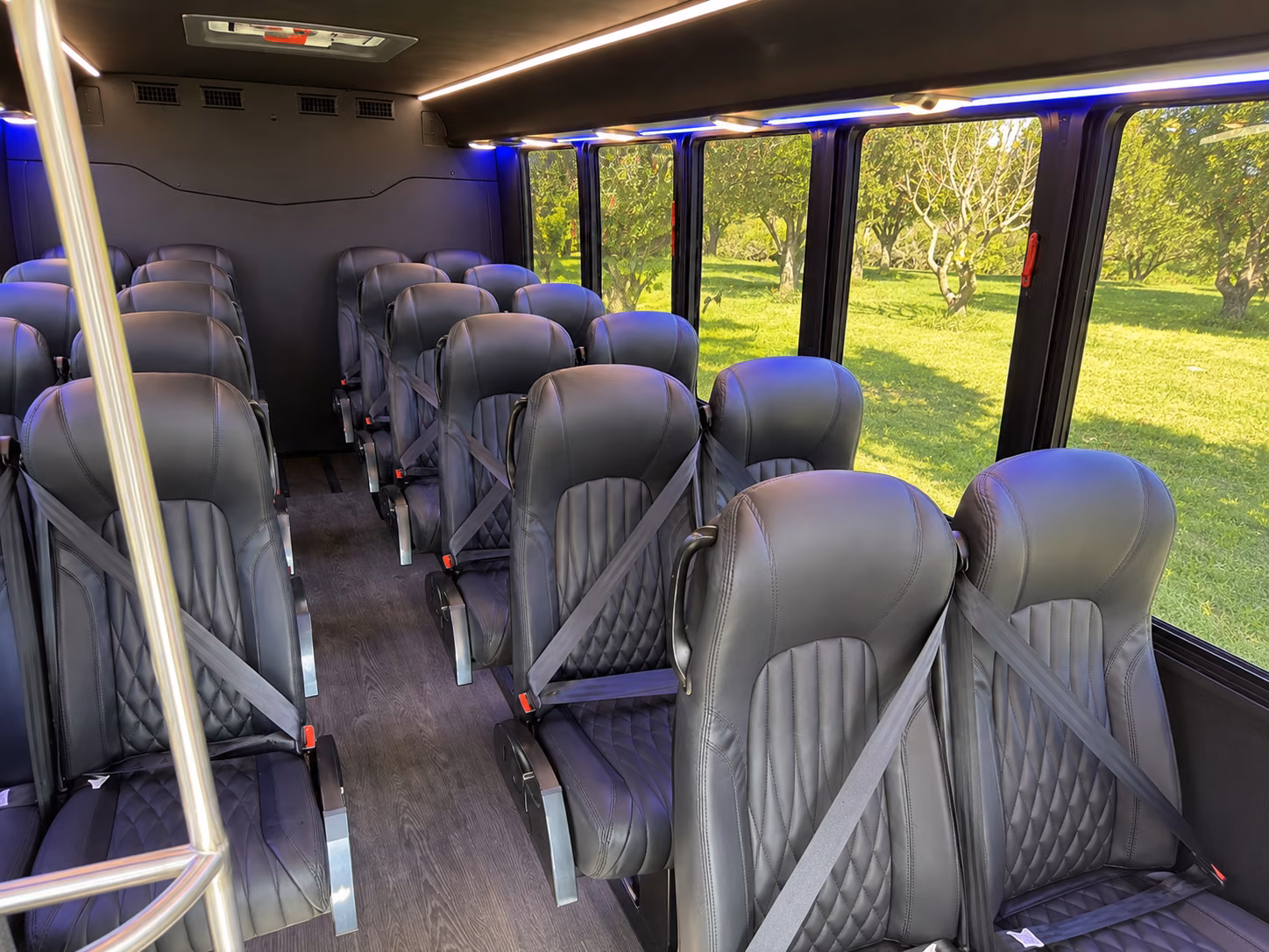 meridian 18 passenger minibus inside