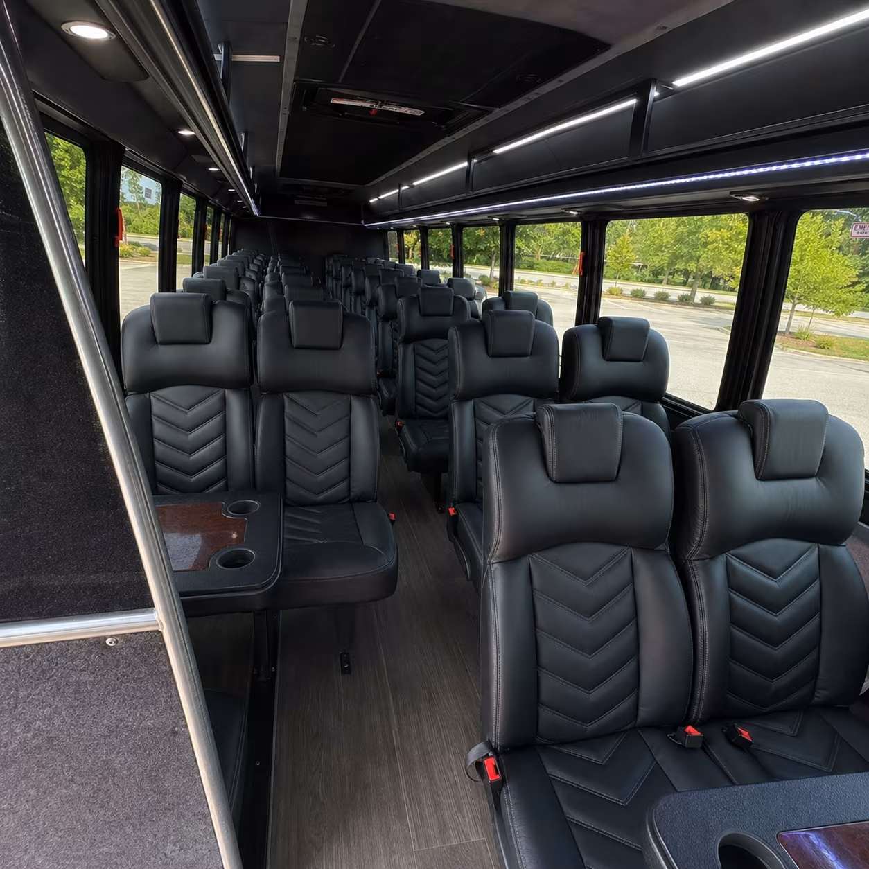 meridian 25 passenger minibus inside