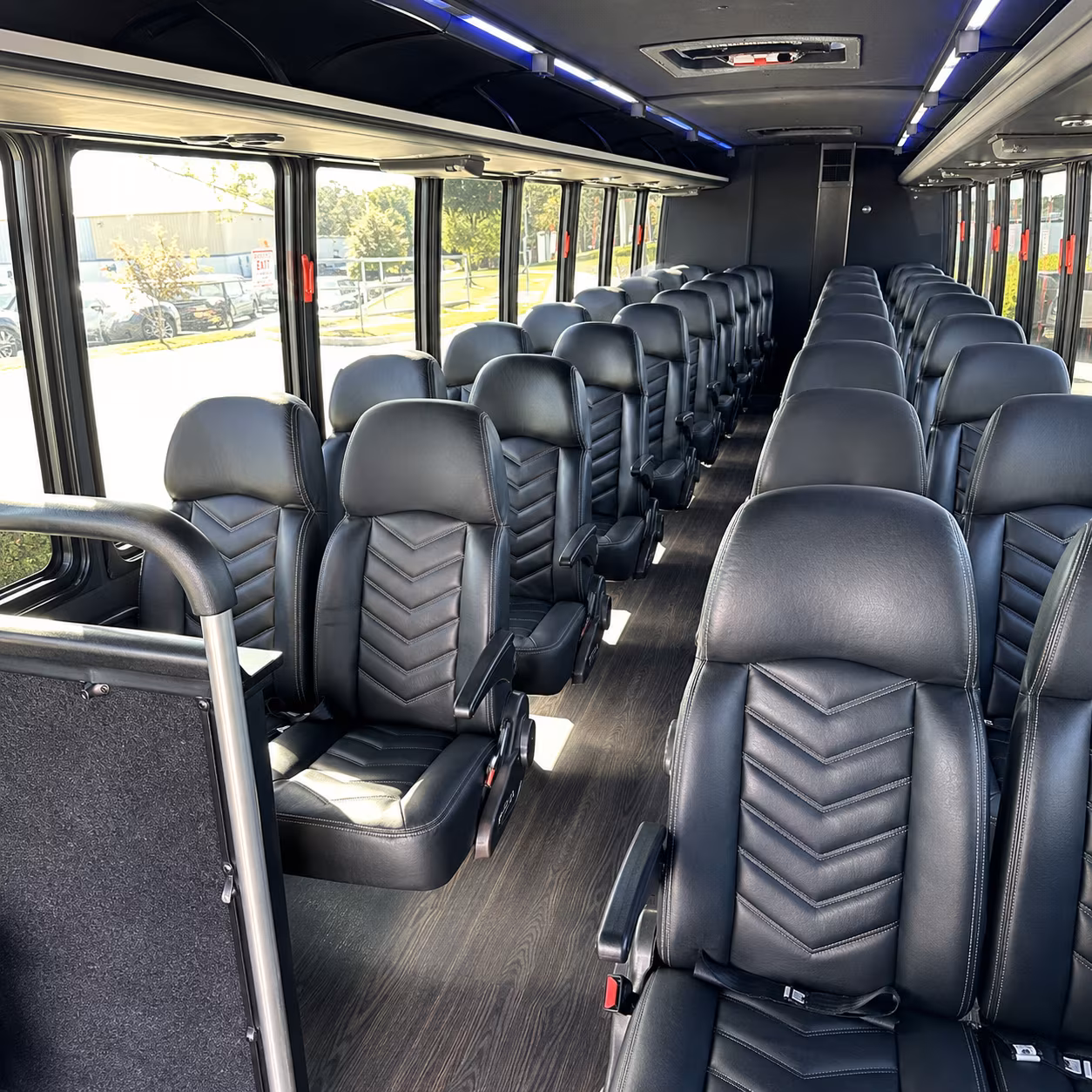 meridian 25 passenger minibus interior