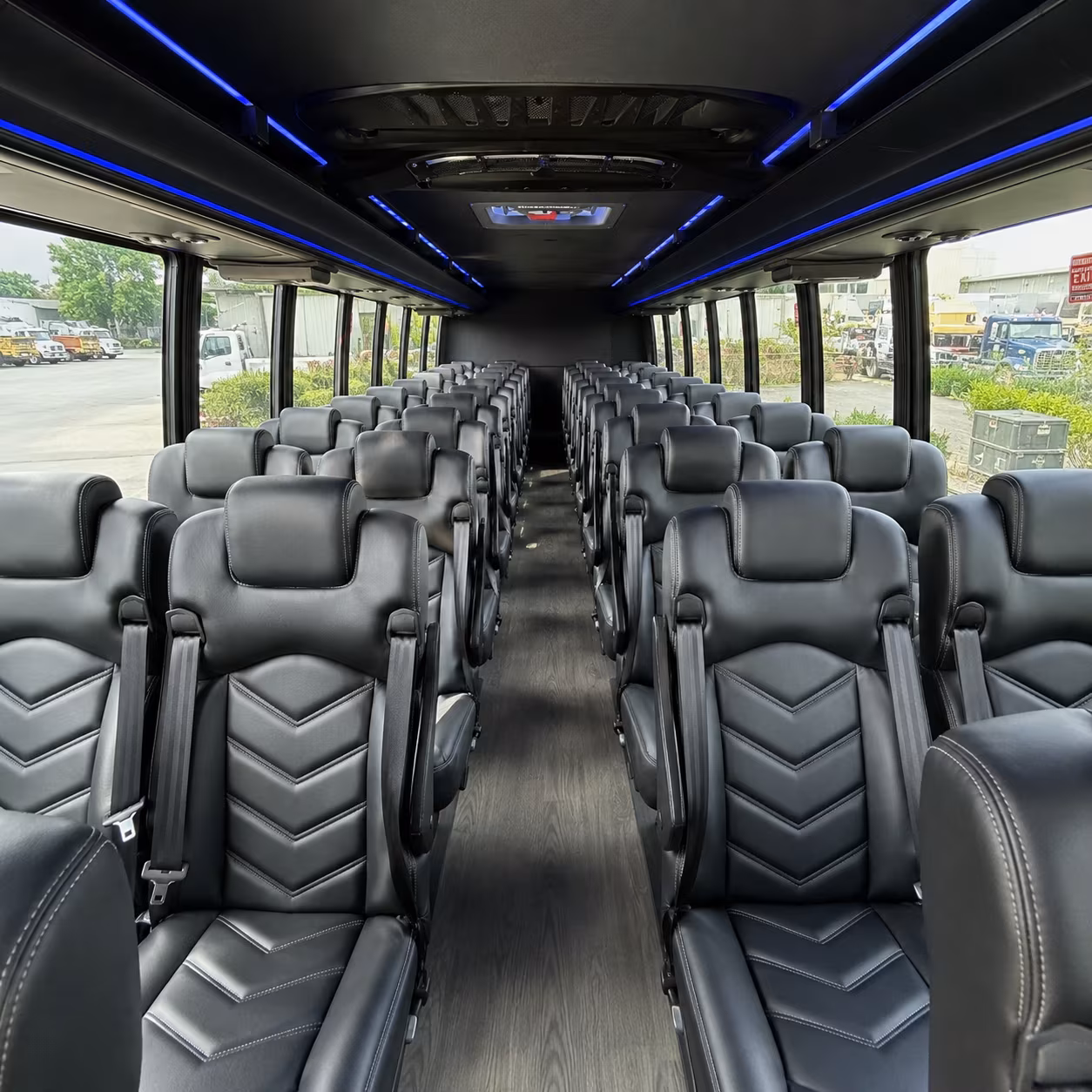 meridian 28 passenger minibus interior