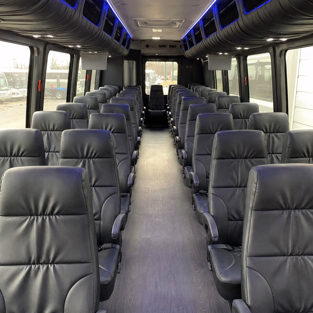 meridian 30 passenger minibus interior