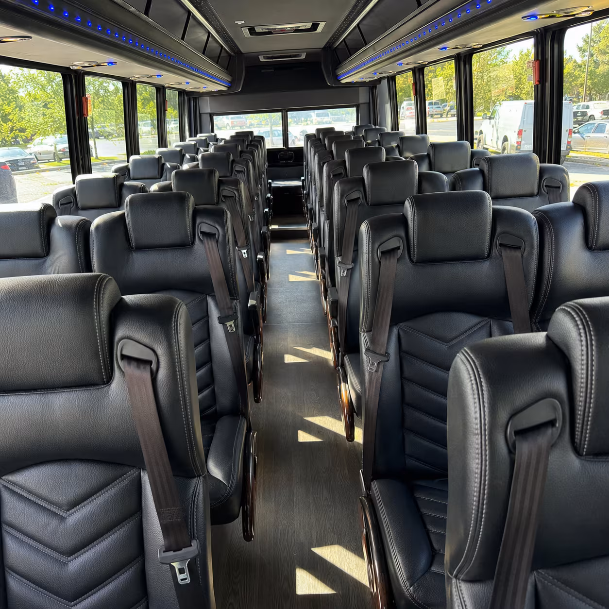 meridian 35 passenger minibus interior