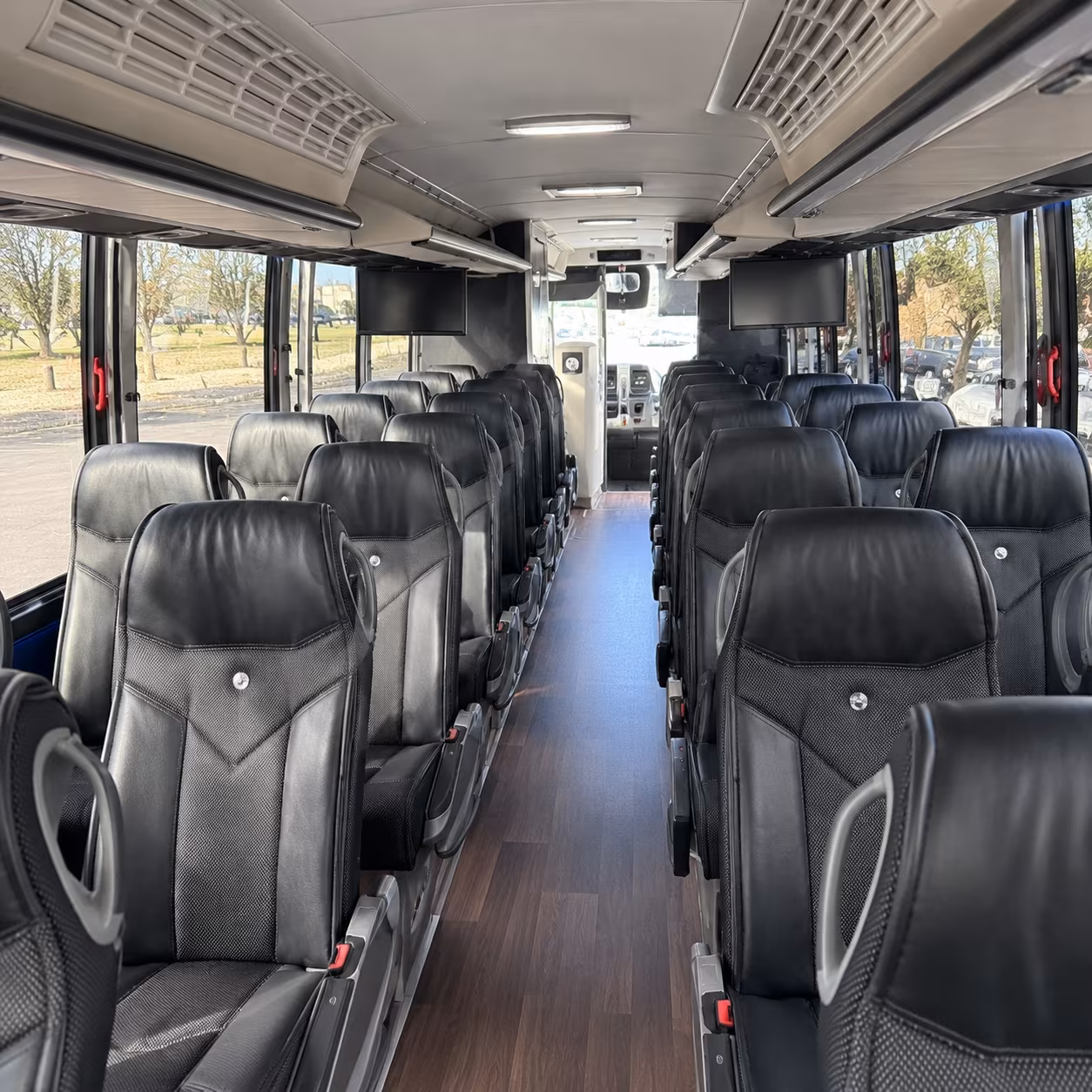 meridian 56 passenger charter bus interior