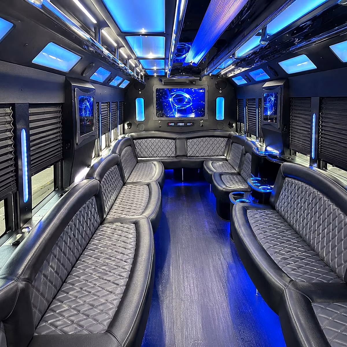 meridian party bus inside