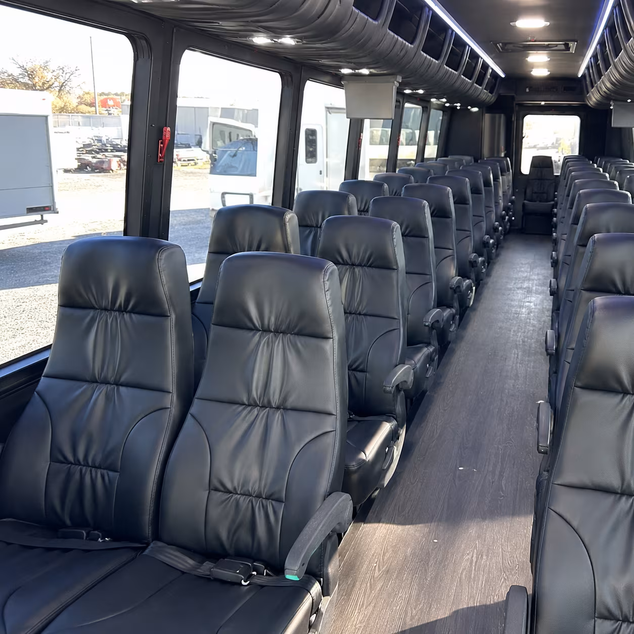 shuttle buses for meridian wedding guests between hotels and venues